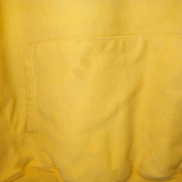 Vintage‎ Champion Logo Pullover Reverse Weave Yellow Hoodie M - Picture 4 of 14